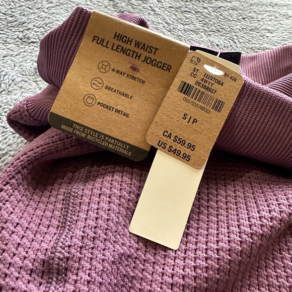 PINK SOFT SEAMLESS HIGH WAIST FULL LENGTH JOGGER - Picture 11 of 12